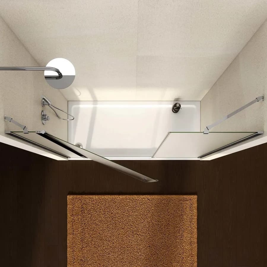 Box doccia nicchia 185cm 25 giunto + 100 battente + 70 fisso opaco 195h - Nilo