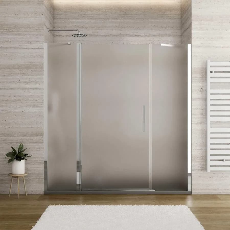 Box doccia nicchia 190cm 40 giunto + 100 battente + 55 fisso opaco 190h - Nilo