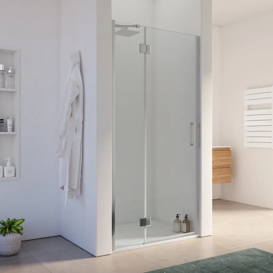 Nicchia battente 90 cm vetro temperato anticalcare 195h - Closet
