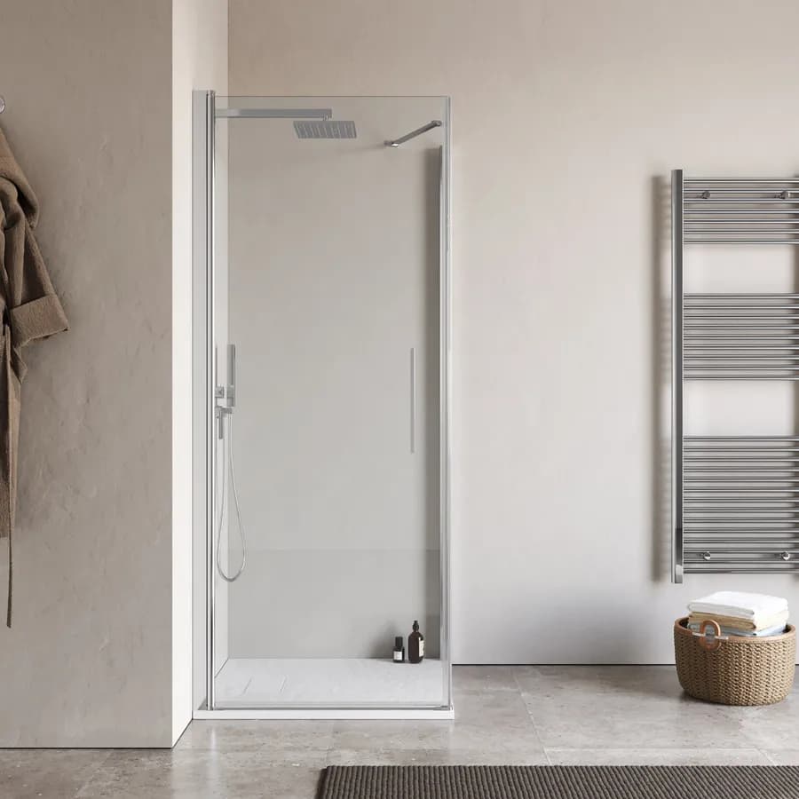 Box doccia 60x70 cm battente in vetro temperato 6mm trasparente 195h - Nilo