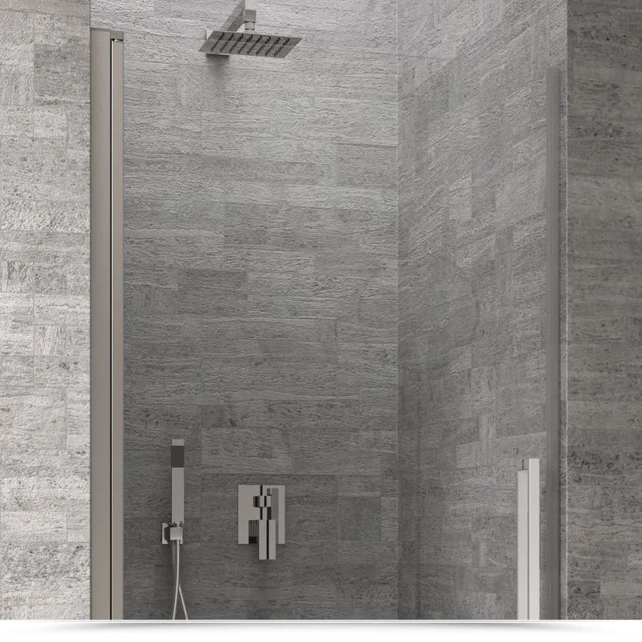 Box doccia per nicchia 90 cm porta battente 200h cm in cristallo 8mm trasparente anticalcare