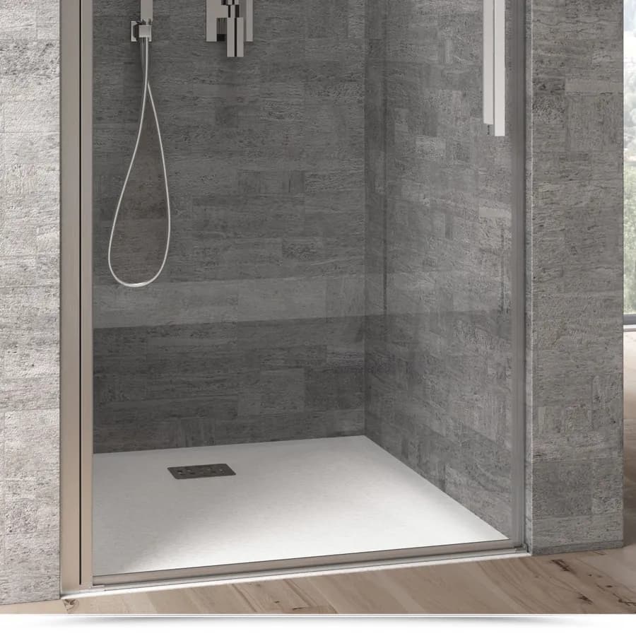 Box doccia per nicchia 90 cm porta battente 200h cm in cristallo 8mm trasparente anticalcare