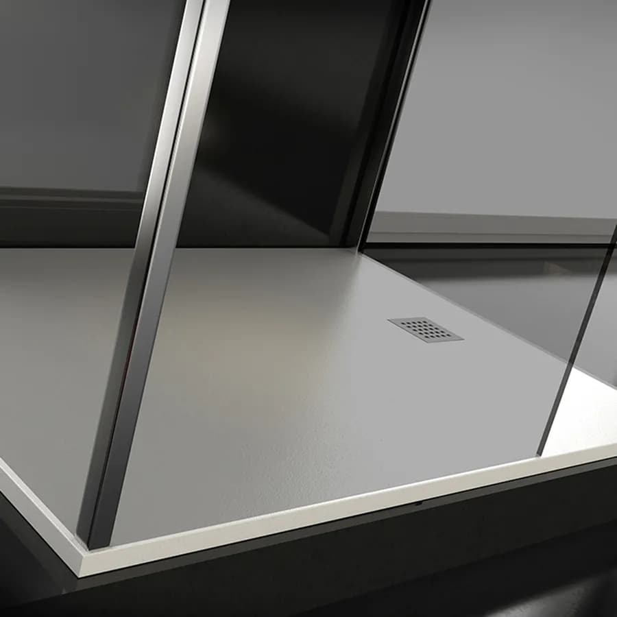 Box doccia tre lati walk-in 70x100x70 vetro temperato fumè anticalcare 200h - Keep