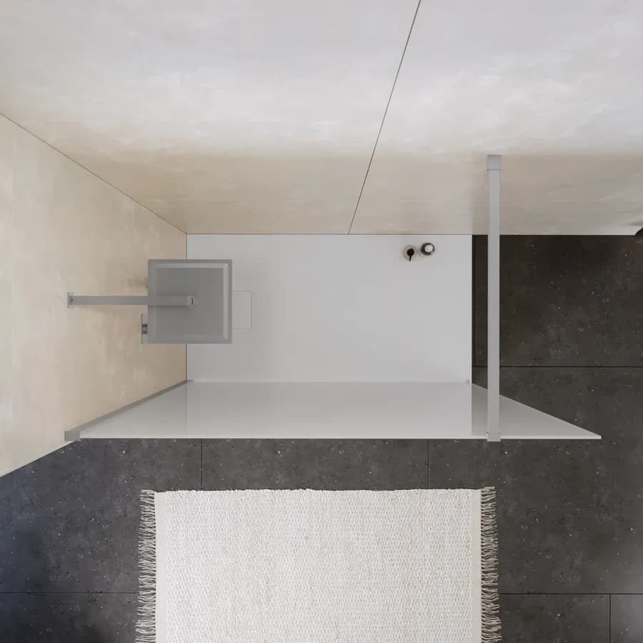 Box doccia Walk in 150 cm vetro anticalcare specchiato e profilo cromo 200h - Keep