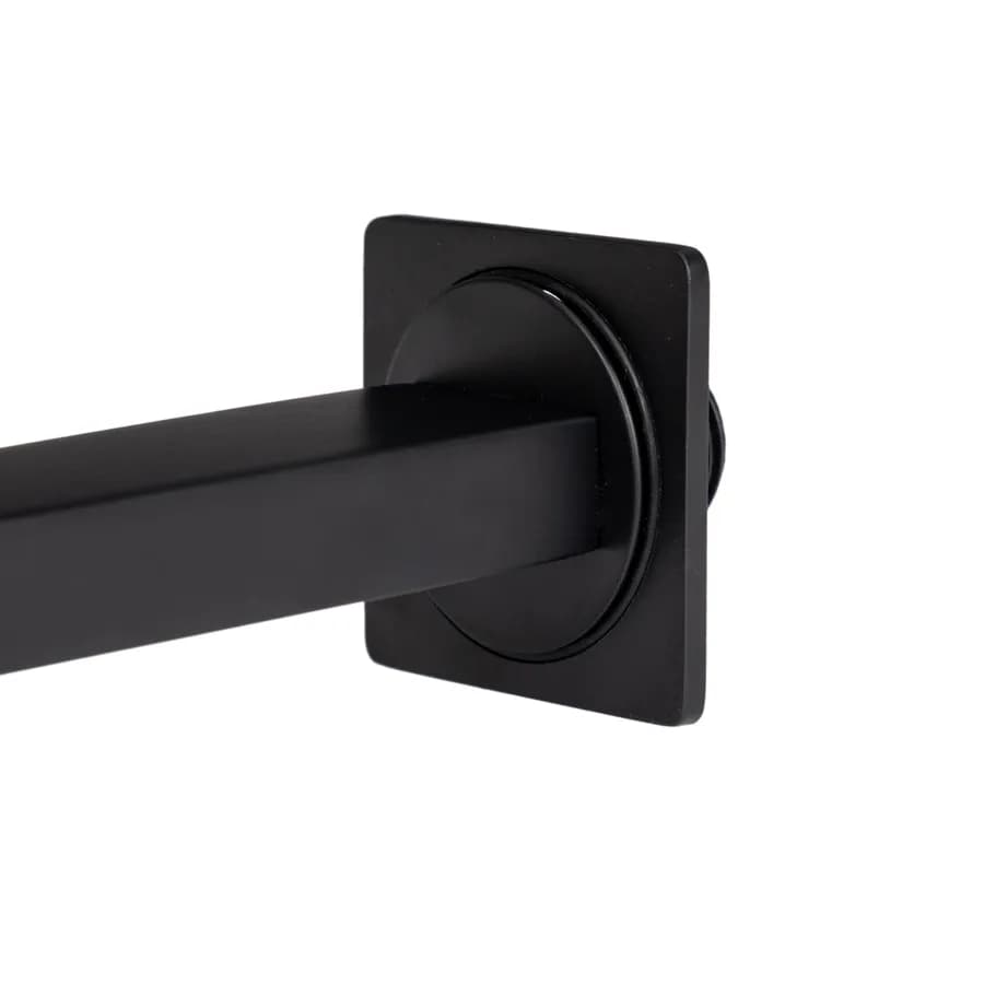 Braccio doccia nero opaco 40 cm con sezione rettangolare ultrasottile per soffione