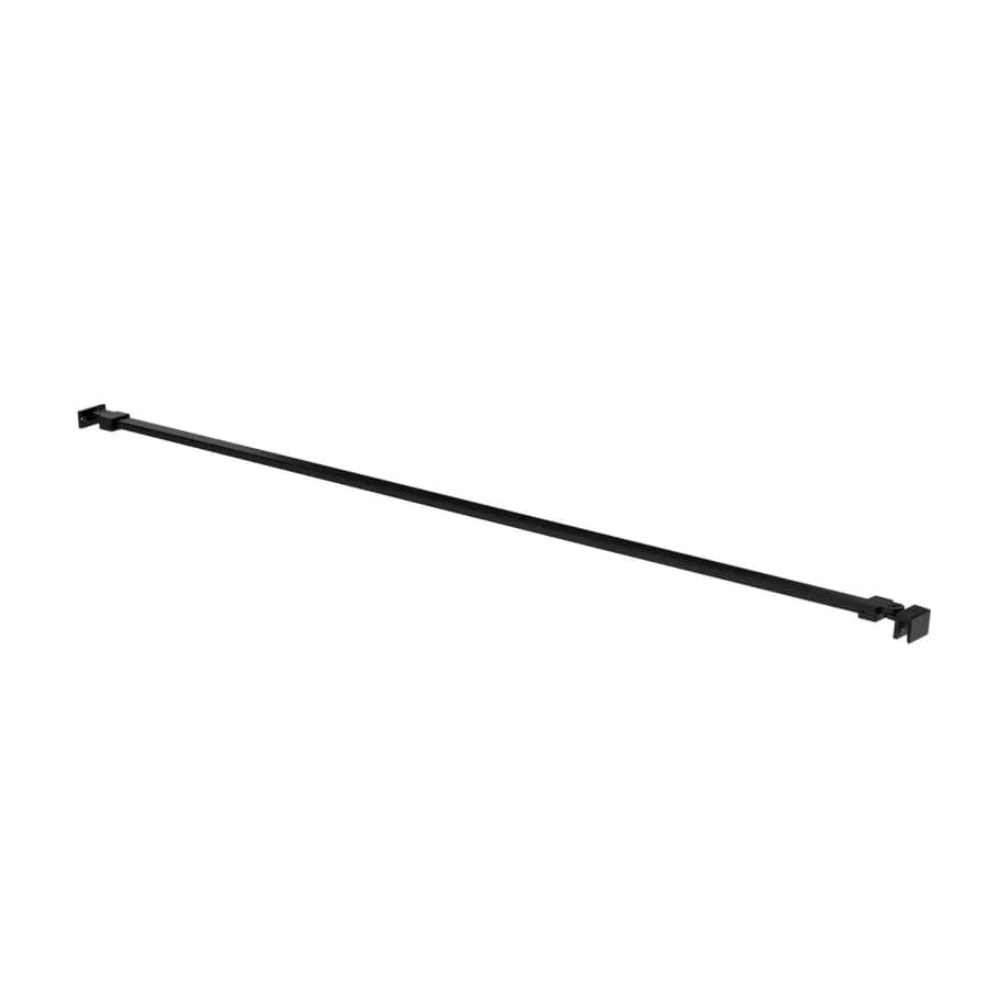 Braccio supporto con snodo 100 cm in acciaio per box doccia con vetro fino a 10 mm nero opaco