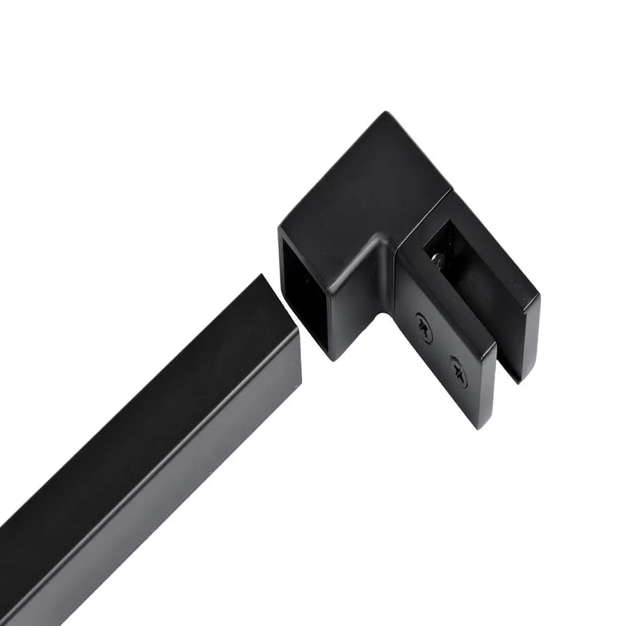 Braccio walk-in 120 cm per box doccia finitura nero opaco