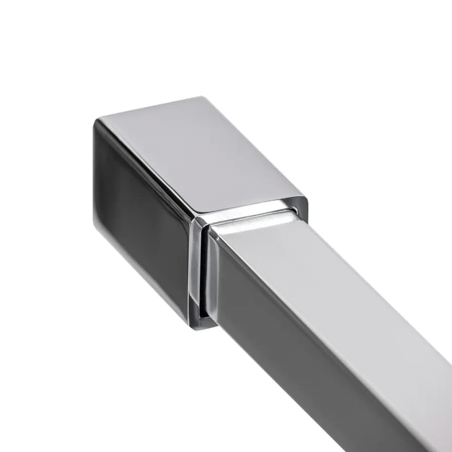 Braccio walk-in 100 cm acciaio sezione quadrata riducibile cromo
