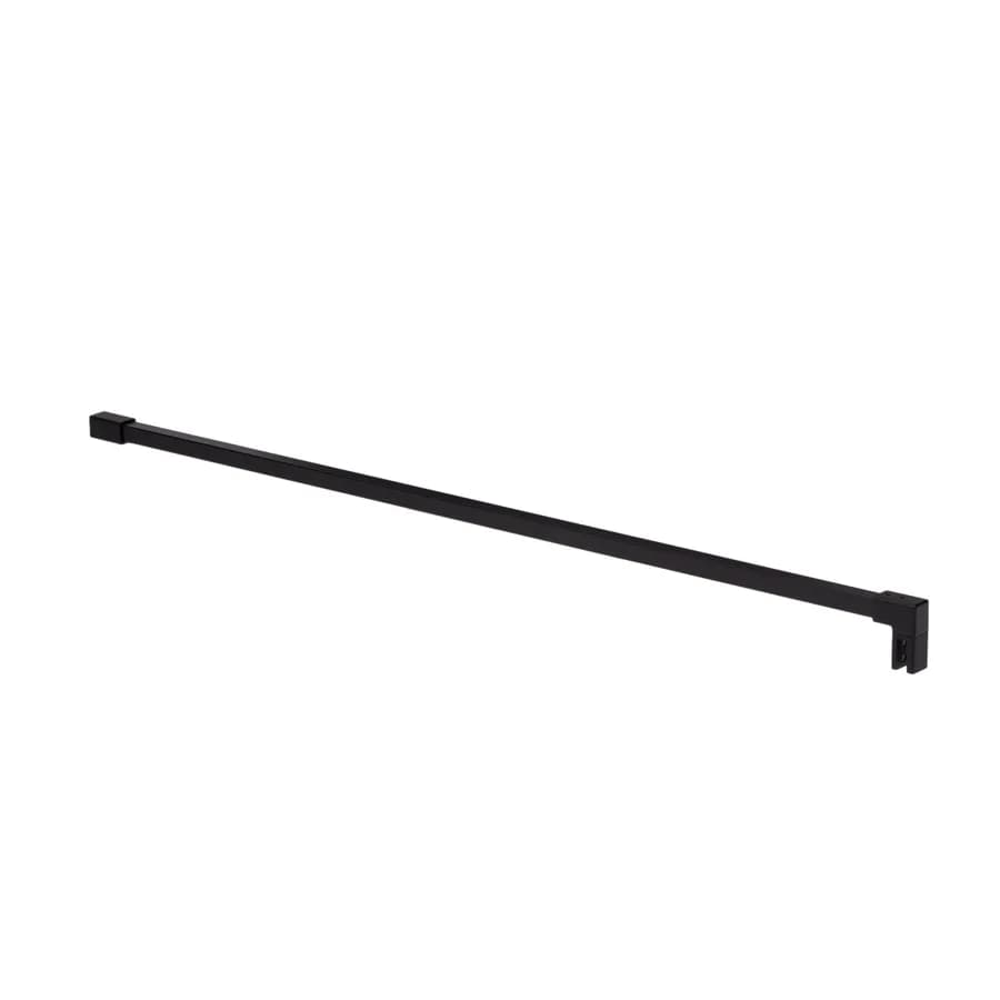 Braccio walk-in 100 cm acciaio sezione quadrata riducibile nero opaco