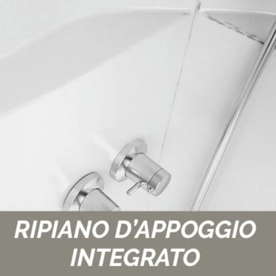 Cabina doccia 90x90 cm con due ante scorrevoli e due ante fisse - Nebe
