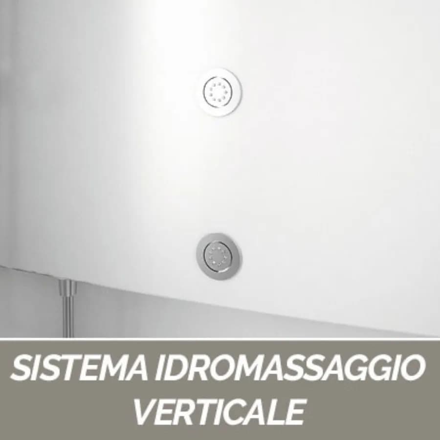 Cabina doccia 90x90 cm con due ante scorrevoli e due ante fisse - Nebe