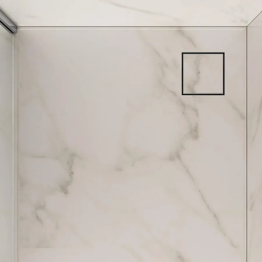 Canalina doccia quadrata acciaio inox 15x15 cm cover piastrellabile