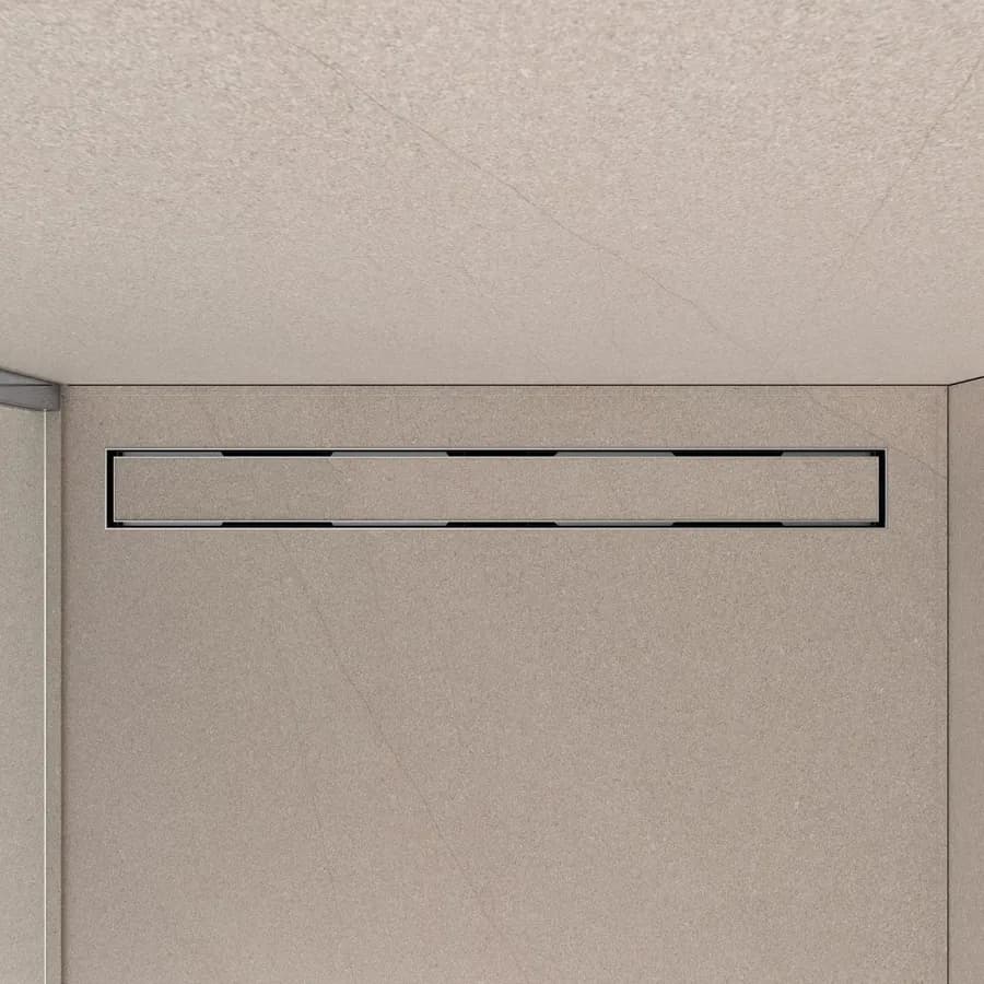 Canalina doccia rettangolare acciaio inox cover piastrellabile 60 cm