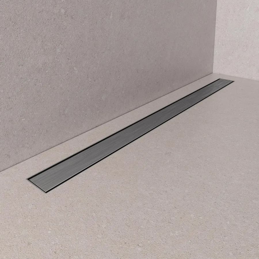 Canalina doccia rettangolare acciaio inox spazzolato 110 cm