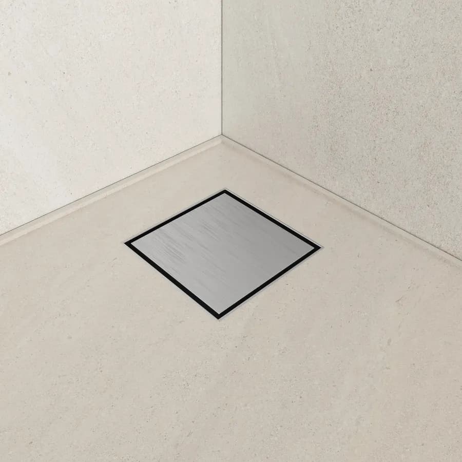 Canalina quadrata 15x15 cm con cover in acciaio inox - Stiletto