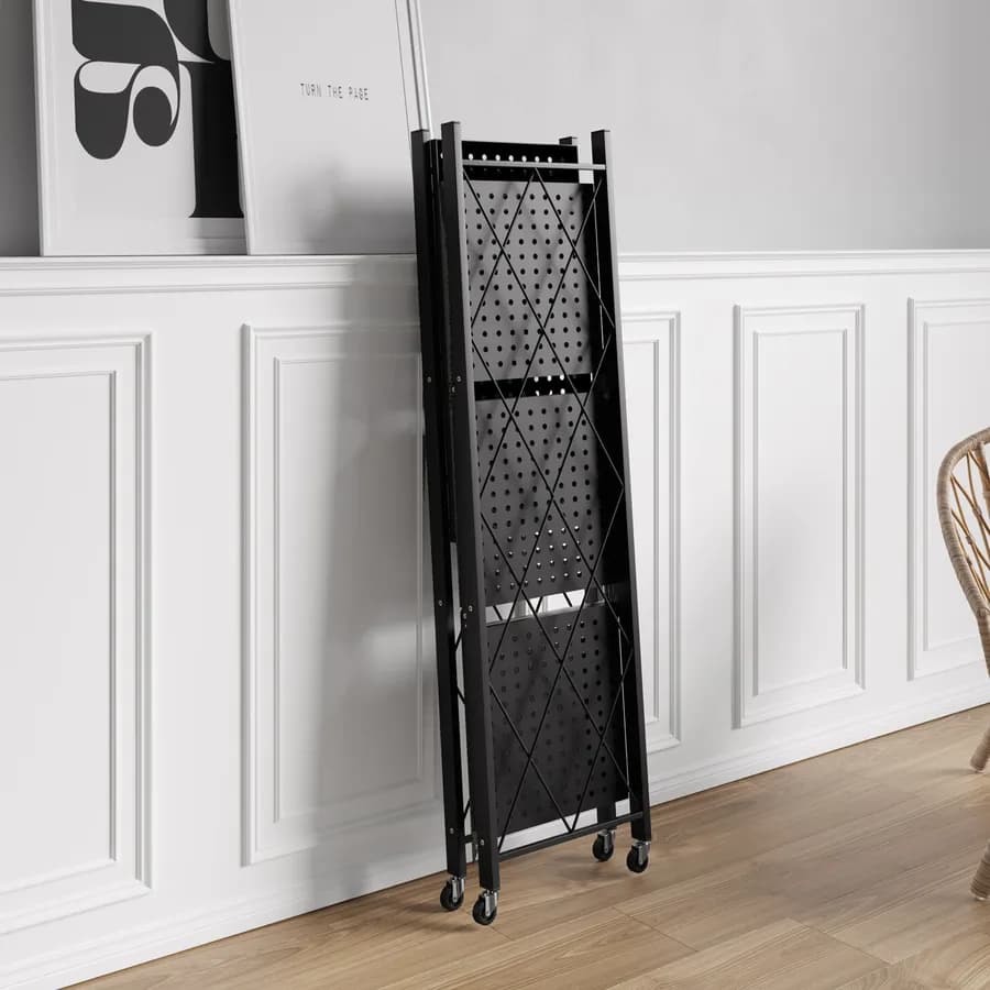 Carrello 4 ripiani in metallo nero - Gael