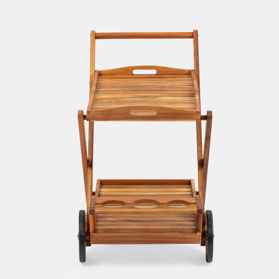 Carrello portavivande in legno di acacia - Paja