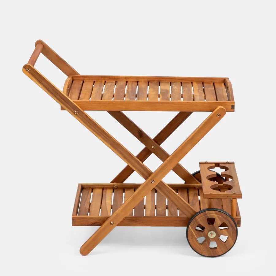 Carrello portavivande in legno di acacia - Paja
