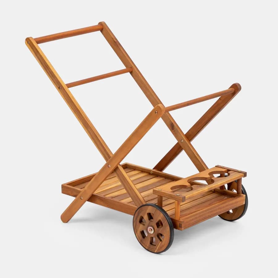 Carrello portavivande in legno di acacia - Paja