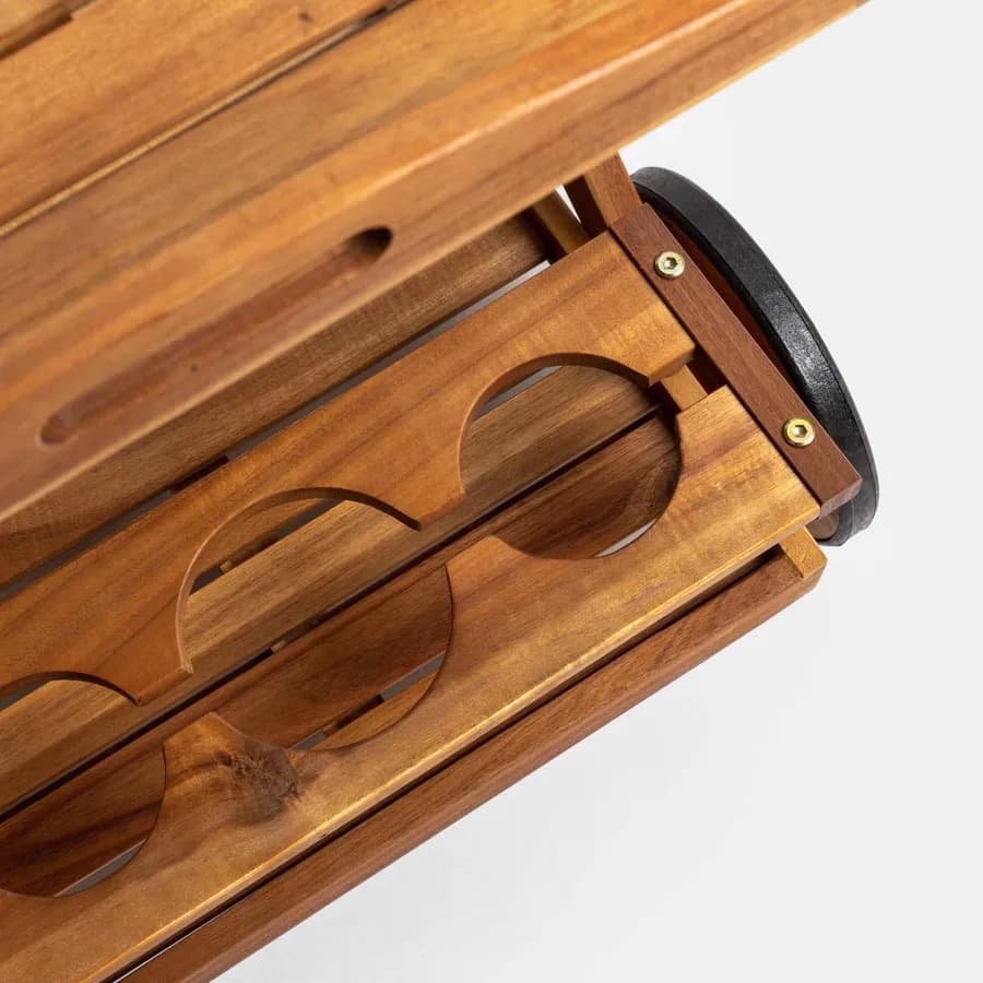Carrello portavivande in legno di acacia - Paja