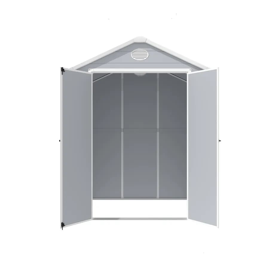 Casetta ricovero attrezzi da giardino 190x192x226h cm in polipropilene grigio - Florella