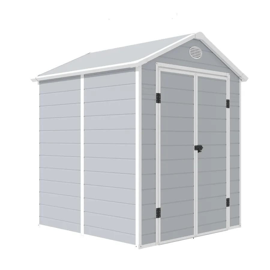 Casetta ricovero attrezzi da giardino 190x192x226h cm in polipropilene grigio - Florella
