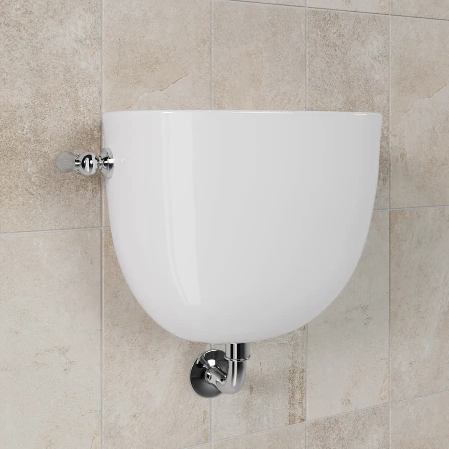 Cassetta alta universale in ceramica bianca da 11 lt