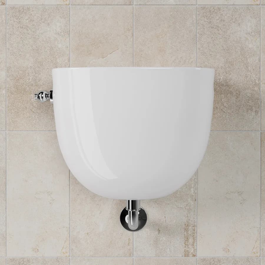 Cassetta alta universale in ceramica bianca da 11 lt