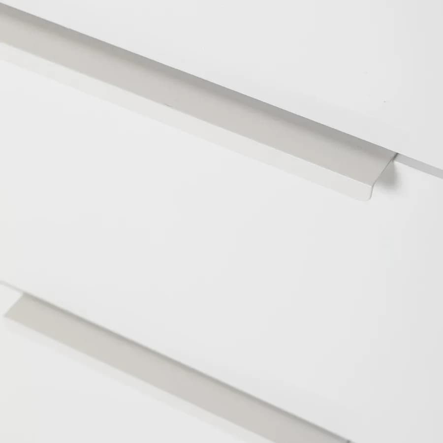 Cassettiera 120x82h cm in legno bianco lucido con 4 cassetti - Boras night
