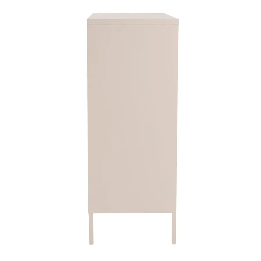 Cassettiera 80x102h cm in acciaio verniciato crema con 4 cassetti - Roger