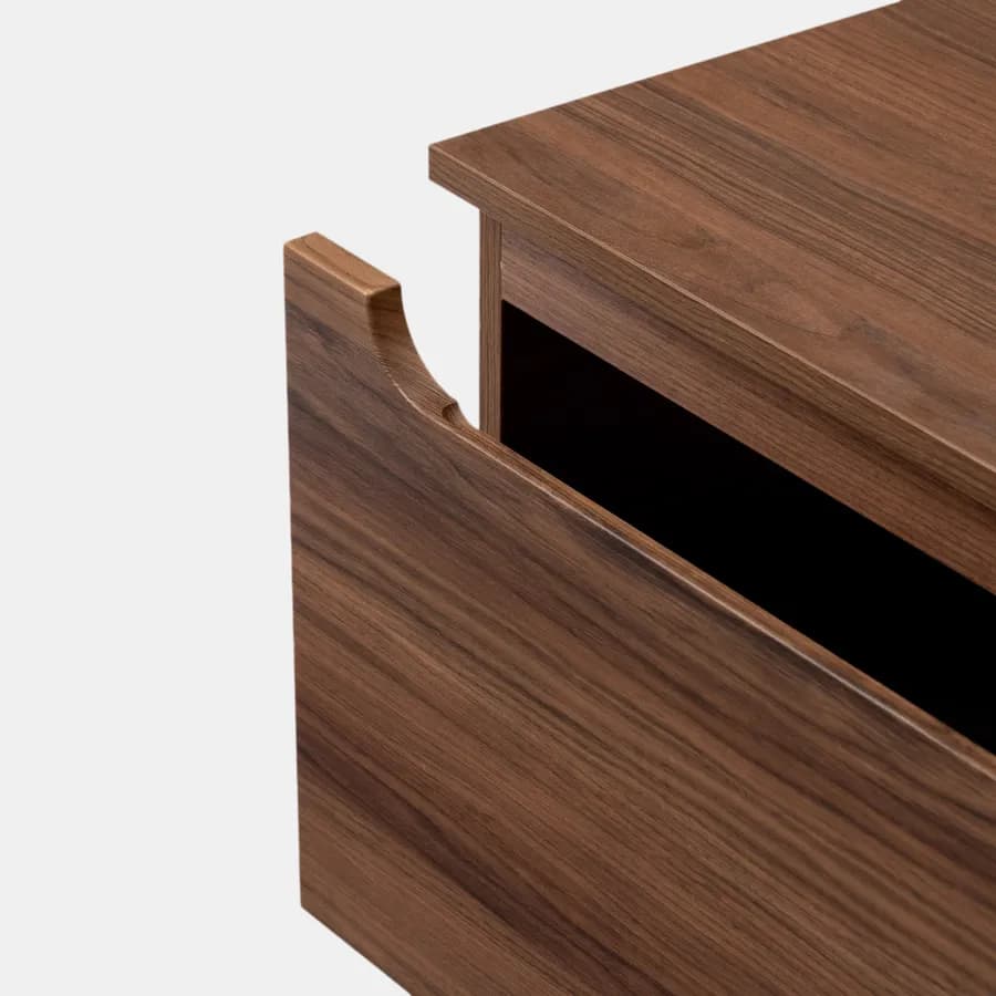 Cassettone sospeso 100 cm con top rovere deciso - Sleek