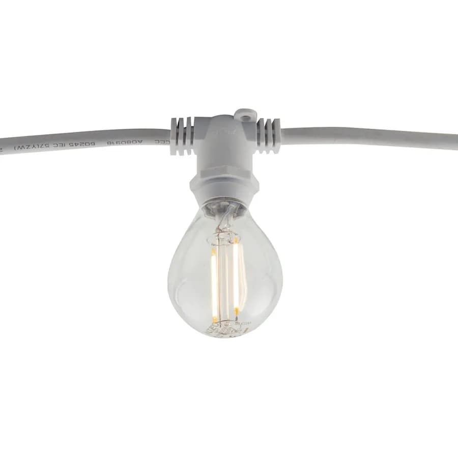 Catena luminosa 10 lampadine per esterno da 10m con cavo bianco