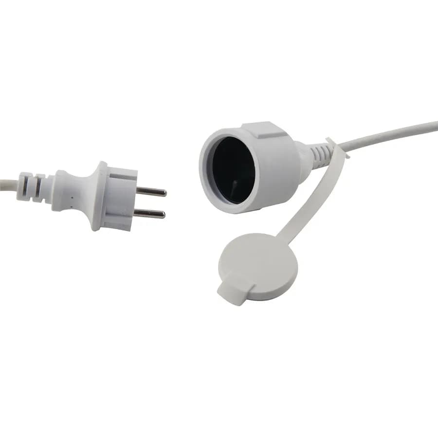 Catena luminosa 10 lampadine per esterno da 10m con cavo bianco