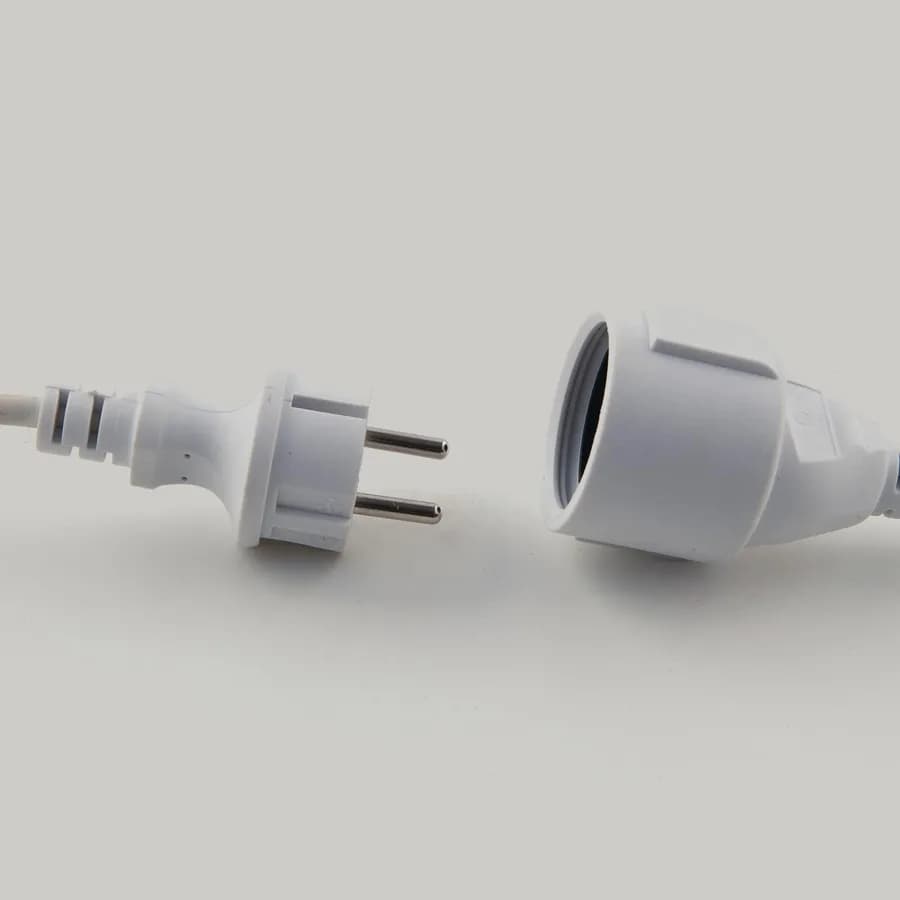 Catena luminosa 10 lampadine per esterno da 10m con cavo bianco
