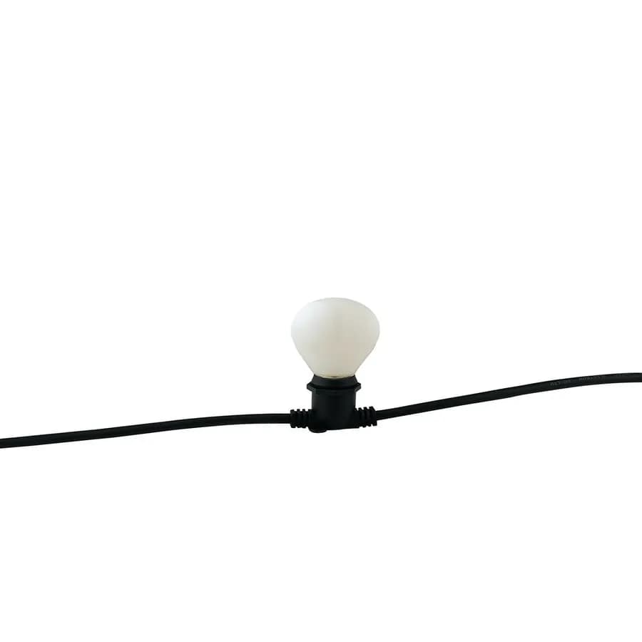 Catena luminosa 10 lampadine per esterno da 10m con cavo nero