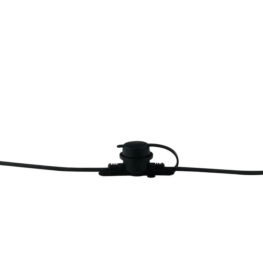 Catena luminosa 10 lampadine per esterno da 5m con cavo nero