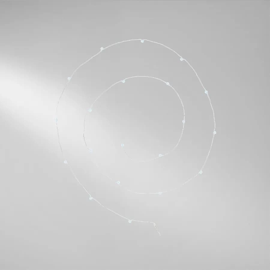 Catena luminosa 10 m con 100 micro LED luce bianca fredda