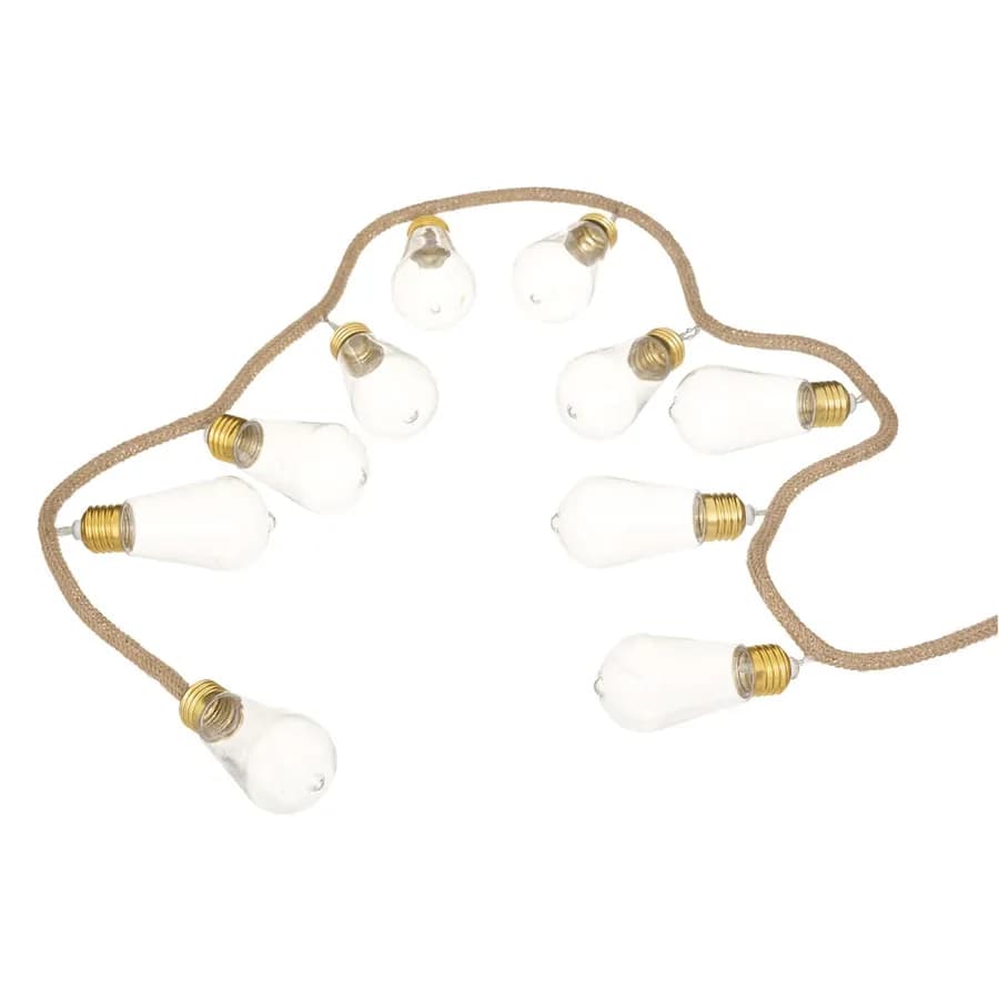 Catena luminosa 165 cm con 10 led luce calda