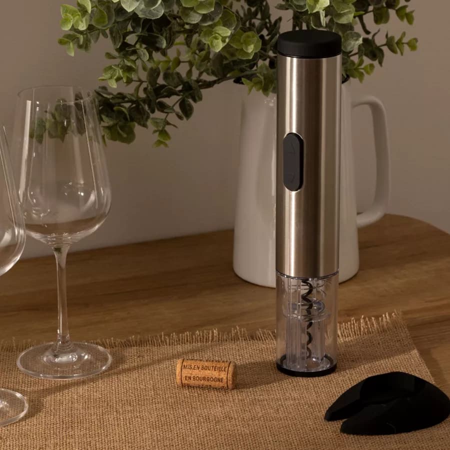 Cavatappi elettrico 23h cm in acciaio inox cromo
