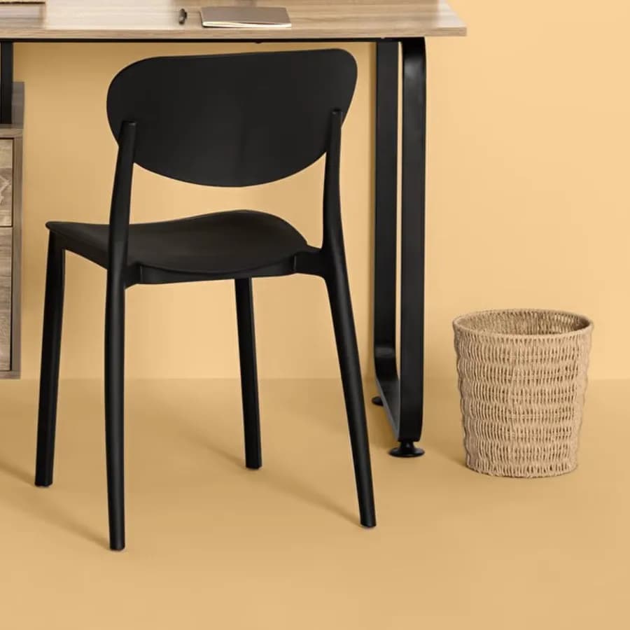 Cestino da scrivania 25h cm in corda intrecciata beige