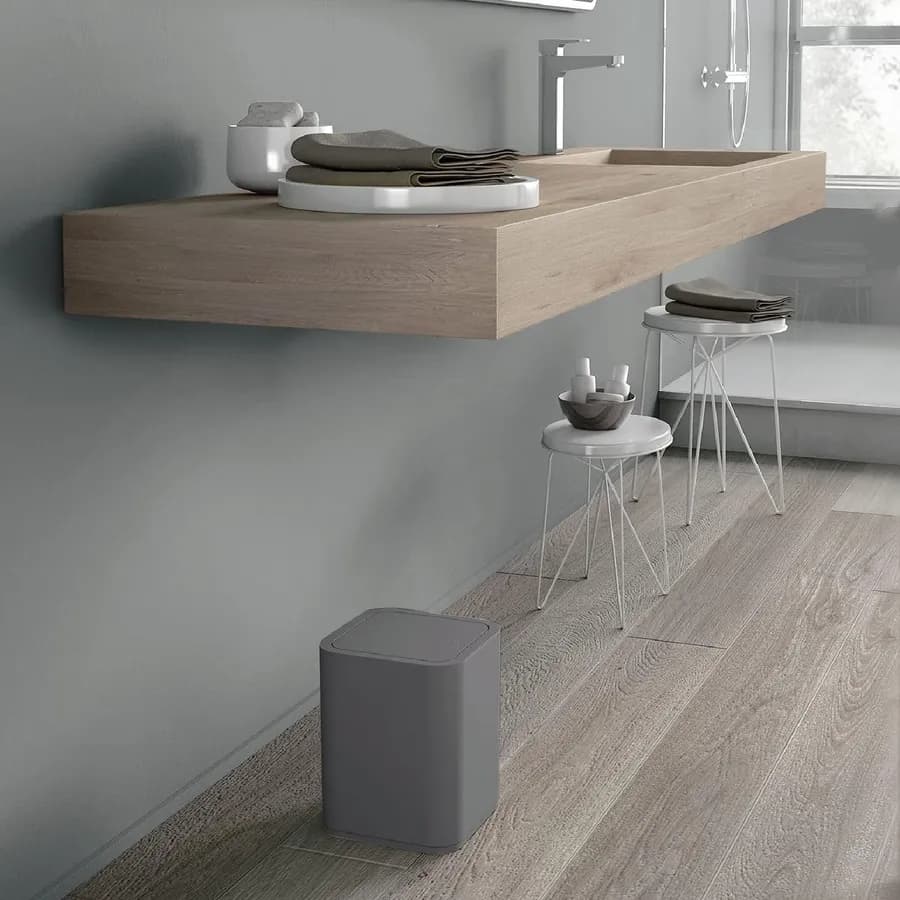 Cestino portarifiuti grigio 8 litri - Seventy di Gedy