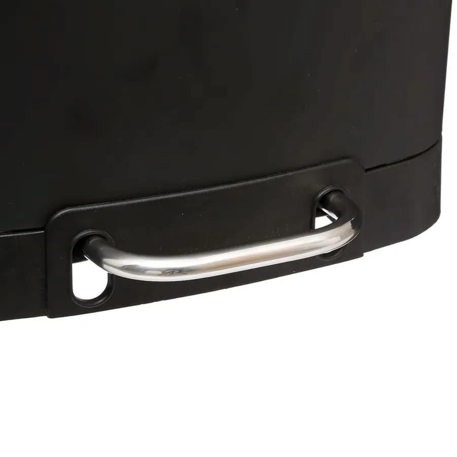 Cestino portarifiuti 7 litri in metallo nero con pedale e cesto estraibile - Ednha