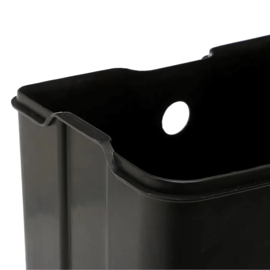 Cestino portarifiuti 7 litri in metallo nero con pedale e cesto estraibile - Ednha