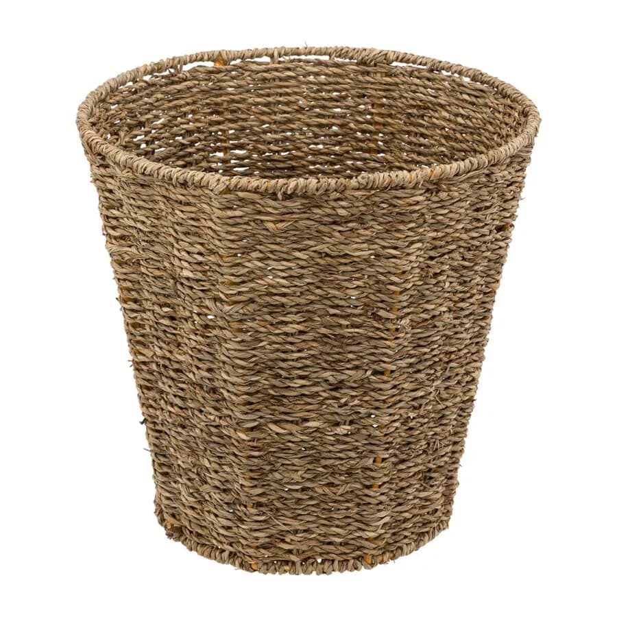 Cestino portarifiuti 9 litri in rattan intrecciato naturale