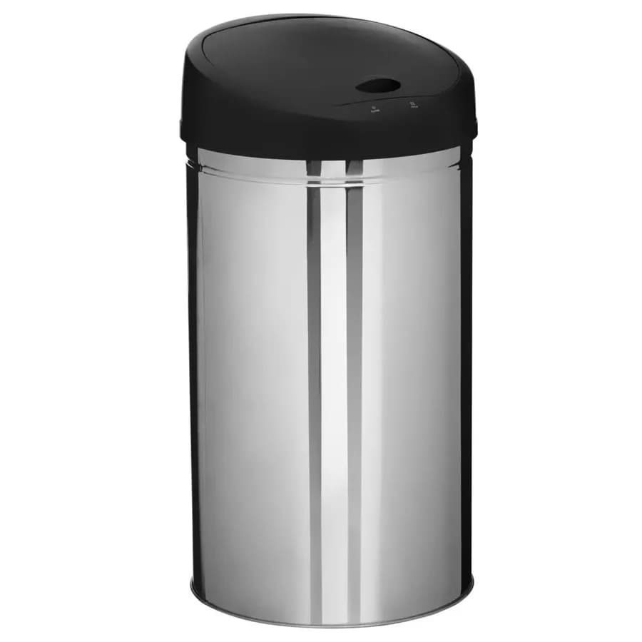 Cestino portarifiuti automatico 42 litri in acciaio inox cromo con sensore
