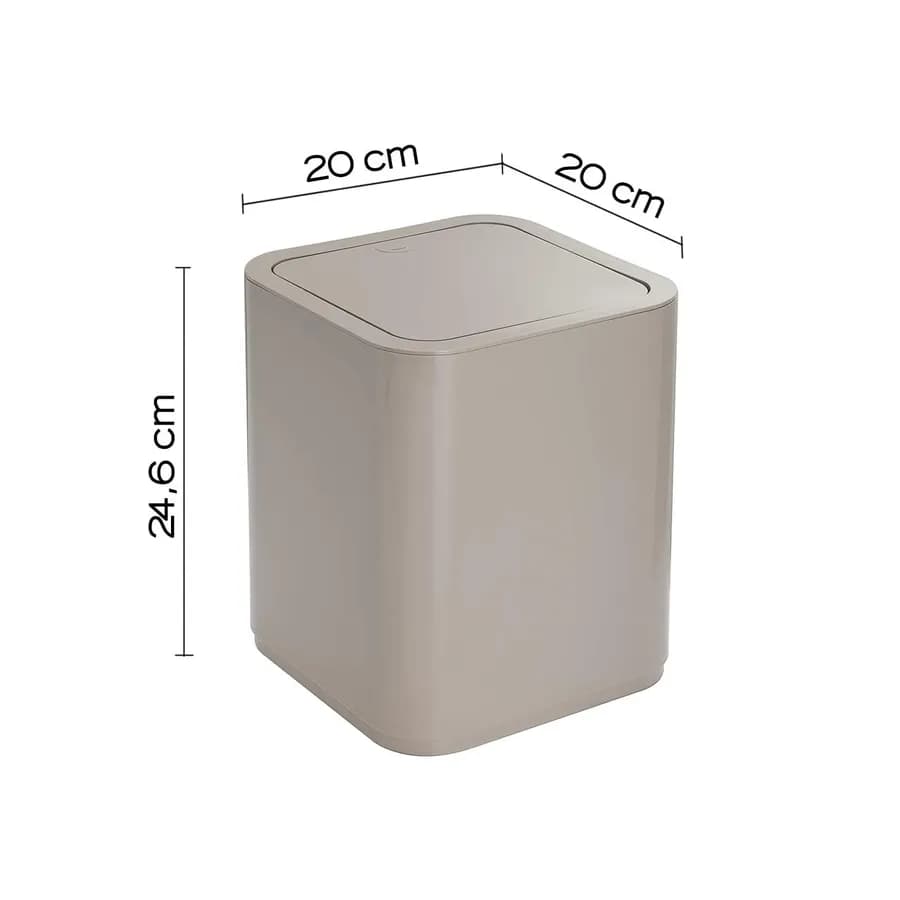 Cestino portarifiuti beige 8 litri - Seventy di Gedy