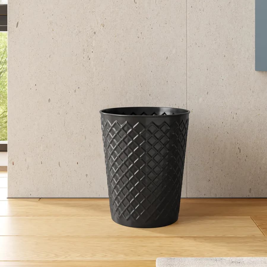 Cestino portarifiuti in metallo 5 litri nero - Randall