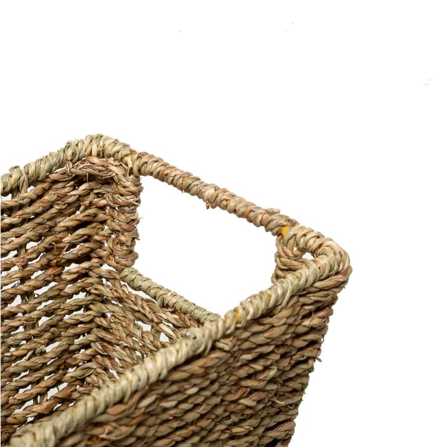 Cesto contenitore 15x15h cm in vimini intrecciato
