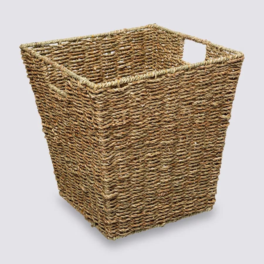 Cesto contenitore 31x31h cm in vimini naturale