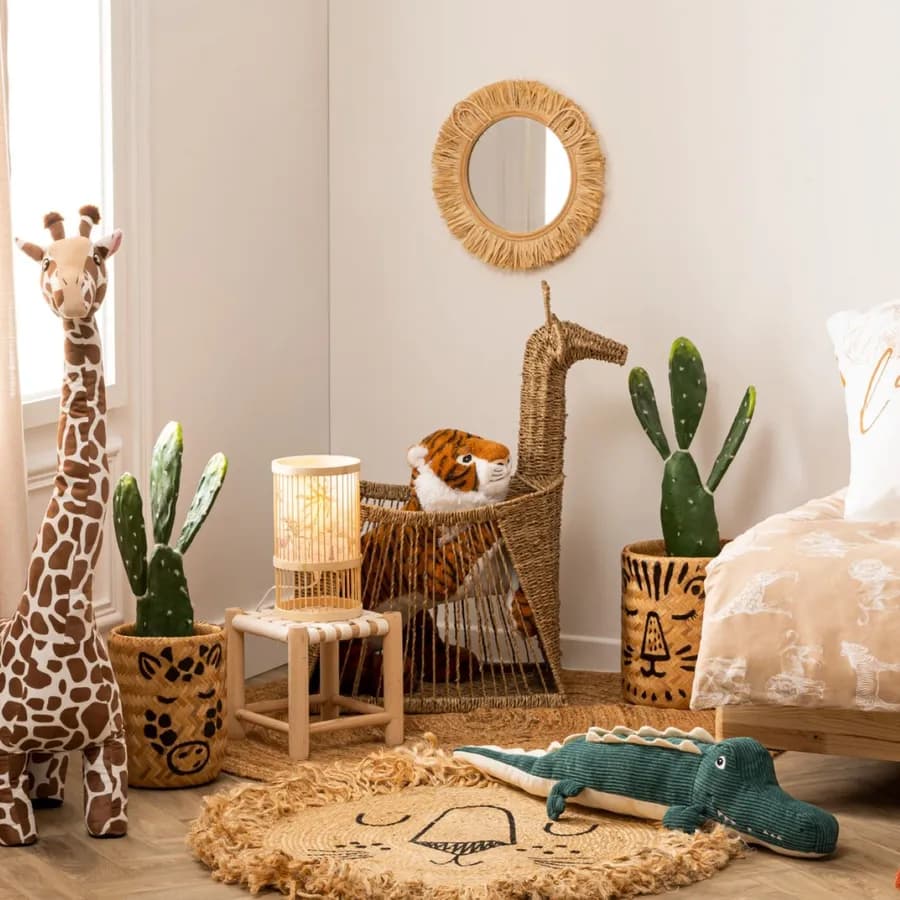 Cesto contenitore 79h cm griaffa in vimini naturale - Kids